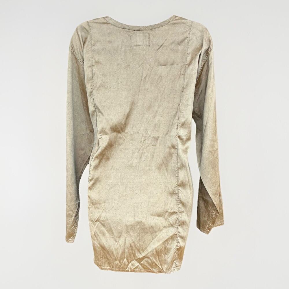 VTG FLAX Jeanne Engelhart 100% Raw Silk Tunic Top Women's Size Large Lagenlook - Picture 2 of 12